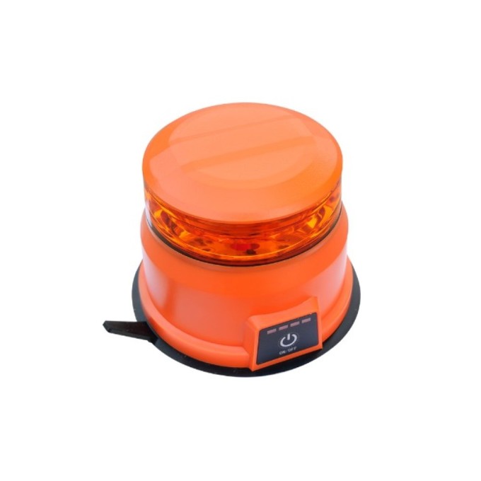 Girofar LED amber - IP66K - fixare magnetica, cu baterie si telecomanda Girofar LED amber - IP66K - fixare magnetica, cu baterie si telecomanda